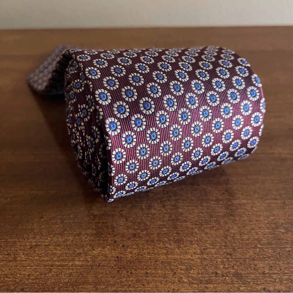 Brown and Blue Men’s Wide Tie